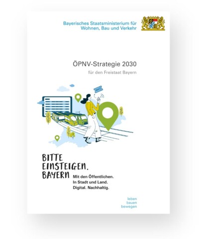 Titelseite von ÖPNV-Strategie 2030 für den Freistaat Bayern